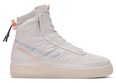 Pre-owned Nike Women's  Air Force 1 High Shell Sneakers In Platinum Violet/hyper Crimson/seaweed