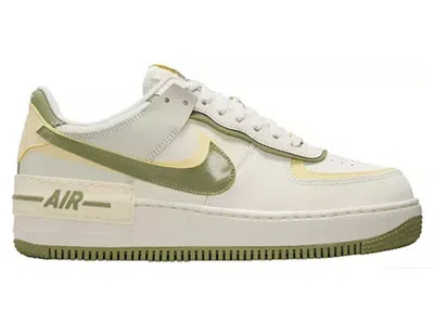 Pre-owned Nike Women's  Air Force 1 Low Shadow Oil Green Sneakers In Sail/alabaster/pale Ivory