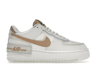 Pre-owned Nike Women's  Air Force 1 Low Shadow Sneakers In Sail/fossil/light Bone In Multi