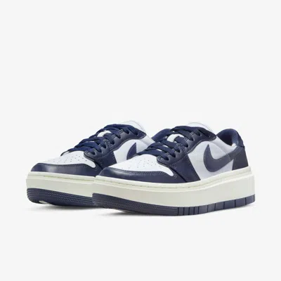 Nike Women's  Air Jordan 1 Elevate Low Dh7004-141 Sneakers Navy Platform Shoes In Blue
