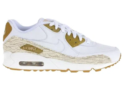 Pre-owned Nike Women's  Air Max 90 Sneakers In White/wheat