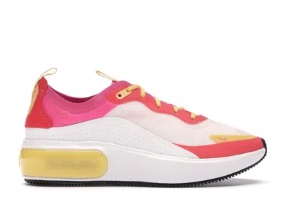 Pre-owned Nike Women's  Air Max Dia Se Topaz Gold Sneakers In White/laser Fuchsia/ember Glow