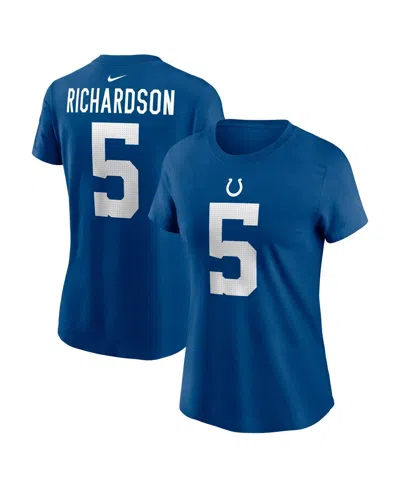 Nike Women's  Anthony Richardson Royal Indianapolis Colts 2023 Nfl Draft First Round Pick Player Name
