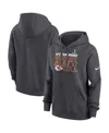 Nike Women's  Anthracite Kansas City Chiefs 2023 Afc Champions Locker Room Trophy Collection Pullover In Anthracite