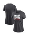 Nike Women's  Anthracite Kansas City Chiefs Super Bowl Lviii Champions Local Fashion T-shirt In Anthracite