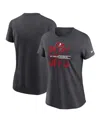 Nike Women's  Anthracite Tampa Bay Buccaneers 2022 Nfl Playoffs Iconic T-shirt In Anthracite