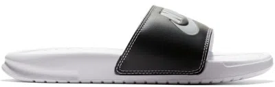 Pre-owned Nike Women's  Benassi Slide Just Do It Pack Sneakers In White/black/pure Platinum