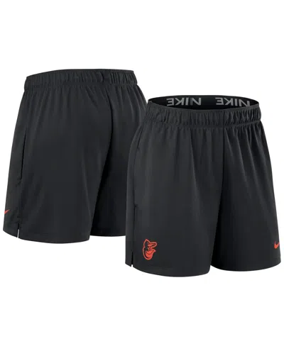 Nike Women's  Black Baltimore Orioles Authentic Collection Knit Shorts