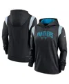 Nike Women's  Black Carolina Panthers Sideline Stack Performance Pullover Hoodie In Black