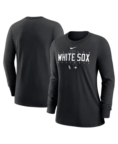 Nike Women's  Black Chicago White Sox Authentic Collection Legend Performance Long Sleeve T-shirt