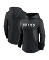 Nike Women's  Black Colorado Rockies Authentic Collection Pregame Performance Pullover Hoodie In Black