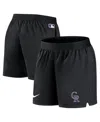 Nike Women's  Black Colorado Rockies Authentic Collection Team Performance Shorts In Black