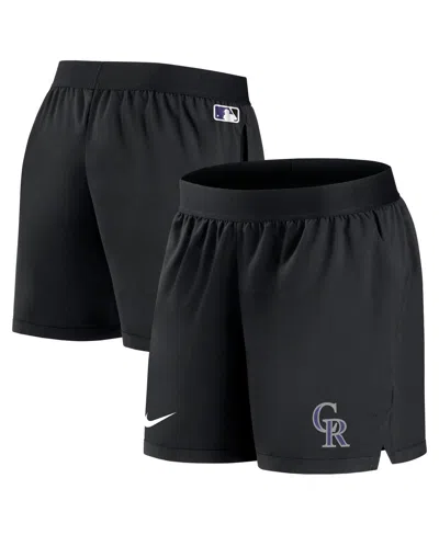 Nike Women's  Black Colorado Rockies Authentic Collection Team Performance Shorts