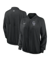 Nike Women's  Black Colorado Rockies Authentic Collection Team Raglan Performance Full-zip Jacket In Black