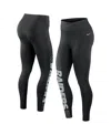 Nike Women's  Black Las Vegas Raiders Yard Line Crossover Leggings In Black