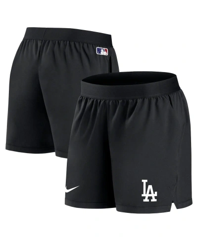 Nike Women's  Black Los Angeles Dodgers Authentic Collection Team Performance Shorts In Black
