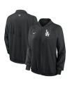 NIKE WOMEN'S NIKE BLACK LOS ANGELES DODGERS AUTHENTIC COLLECTION TEAM RAGLAN PERFORMANCE FULL-ZIP JACKET