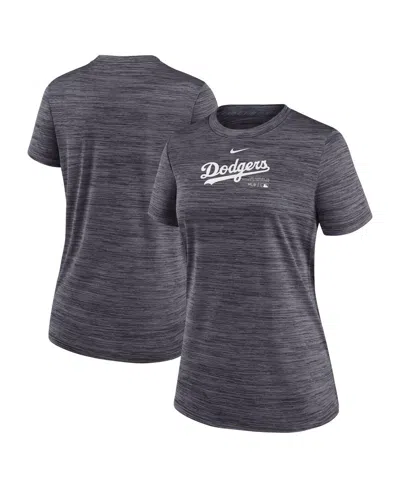 Nike Women's  Black Los Angeles Dodgers Authentic Collection Velocity Performance T-shirt