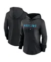 Nike Women's  Black Miami Marlins Authentic Collection Pregame Performance Pullover Hoodie In Black