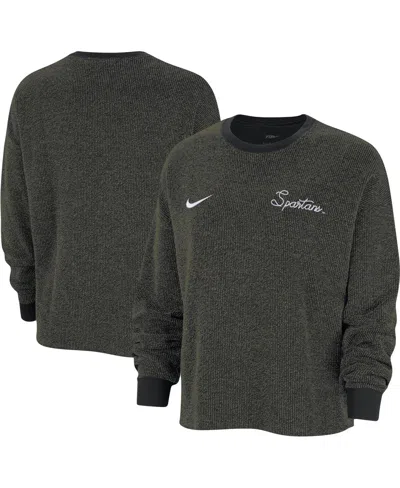 Nike Women's  Black Penn State Nittany Lions Yoga Script Pullover Sweatshirt