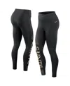 Nike Women's  Black New Orleans Saints Yard Line Crossover Leggings In Black