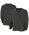 Nike Women's  Black Ohio State Buckeyes Yoga Script Pullover Sweatshirt In Black