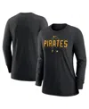 Nike Women's  Black Pittsburgh Pirates Authentic Collection Legend Performance Long Sleeve T-shirt In Black