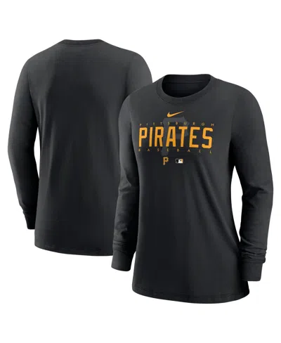 Nike Women's  Black Pittsburgh Pirates Authentic Collection Legend Performance Long Sleeve T-shirt