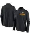 Nike Women's  Black Pittsburgh Pirates Primetime Local Touch Pacer Quarter-zip Top In Black