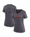 Nike Women's  Black San Francisco Giants Authentic Collection Velocity Practice Performance V-neck T- In Black