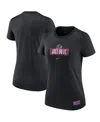 Nike Women's  Black Usmnt Verbiage T-shirt In Black