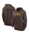 Nike San Diego Padres Authentic Collection Practice  Women's Dri-fit Mlb Pullover Hoodie In Brown