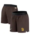 Nike Women's  Brown San Diego Padres Authentic Collection Team Performance Shorts In Brown