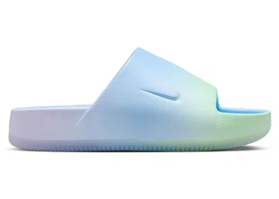 Pre-owned Nike Women's  Calm Slide Se Mood Ring Sneakers In Psychic Blue/lilac Bloom/vapor Green