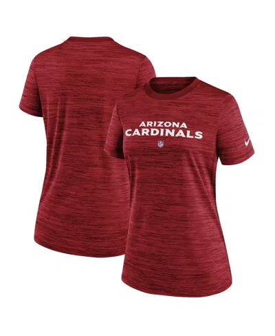 Nike Women's  Cardinal Arizona Cardinals Sideline Velocity Performance T-shirt