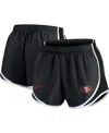 Nike Women's  Charcoal San Francisco 49ers Plus Size Logo Performance Tempo Shorts In Charcoal