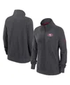 Nike Women's  Charcoal San Francisco 49ers Premium Raglan Performance Half-zip Sweatshirt In Charcoal
