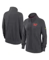 Nike Charcoal Washington Commanders Premium Raglan Performance Half-zip Sweatshirt In Charcoal