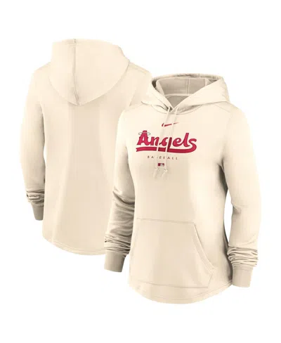 Nike Women's  Cream Los Angeles Angels City Connect Pregame Performance Pullover Hoodie