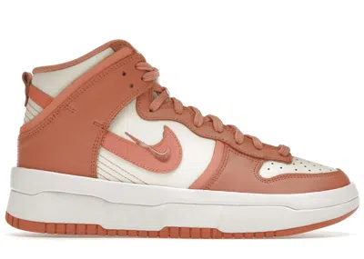 Pre-owned Nike Women's  Dunk High Up Sneakers In Sail/light Madder Root/crimson Bliss