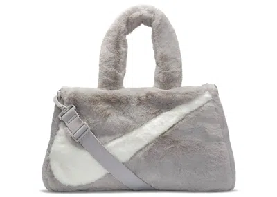 Pre-owned Nike Women's  Faux Fur Tote Bag In Light Iron Oar