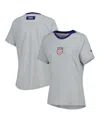 Nike Women's  Gray Usmnt Travel Raglan T-shirt In Gray