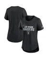 Nike Women's  Heather Black Las Vegas Raiders Local Fashion Tri-blend T-shirt In Heather Black