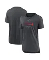 Nike Women's  Heather Charcoal Atlanta Braves Authentic Collection Early Work Tri-blend T-shirt In Heather Charcoal