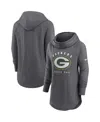 Nike Women's Team (nfl Green Bay Packers) Pullover Hoodie In Heather Charcoal
