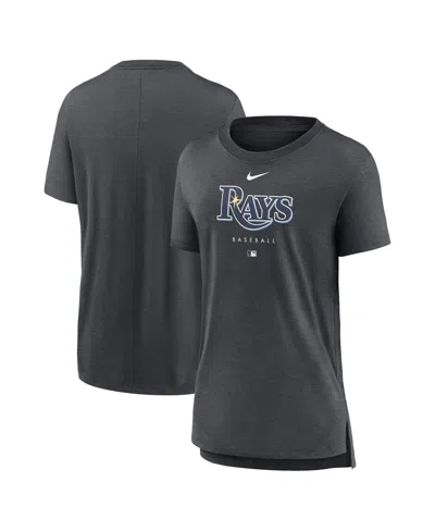 Nike Women's  Heather Charcoal Tampa Bay Rays Authentic Collection Early Work Tri-blend T-shirt