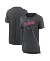 Nike Women's  Heather Charcoal Washington Nationals Authentic Collection Early Work Tri-blend T-shirt In Heather Charcoal