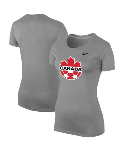 Nike Women's  Heather Gray Canada Soccer Legend Performance T-shirt