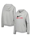 Nike Women's Canada Fleece Varsity Hoodie In Heather Gray