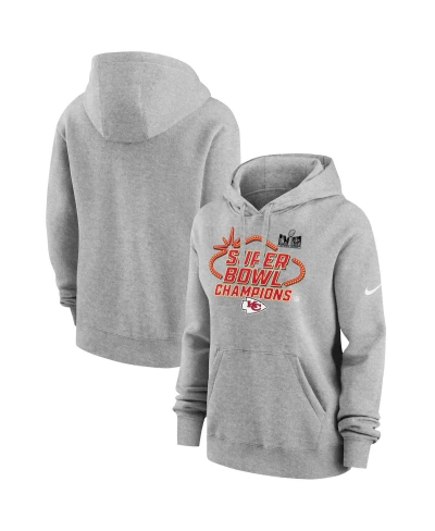 Nike Women's  Heather Gray Kansas City Chiefs Super Bowl Lviii Champions Locker Room Trophy Collectio